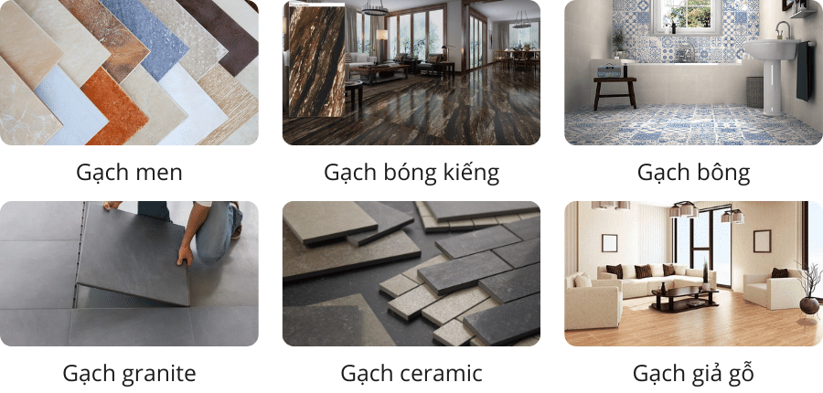 Các loại gạch ốp lát được Niềm Tin Việt sử dụng khi xây nhà trọn gói