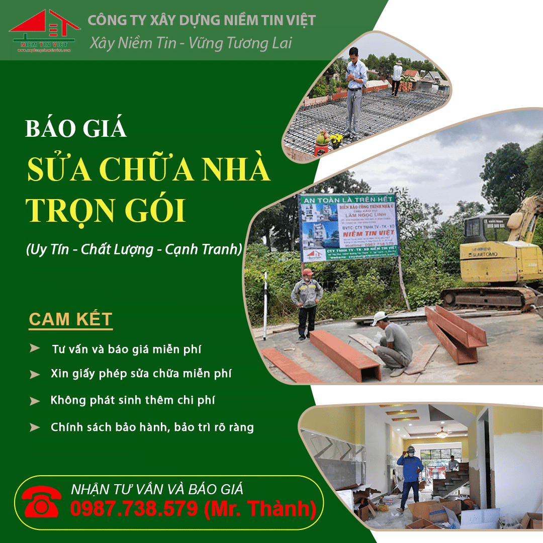 Báo giá sửa chữa nhà trọn gói năm 2025