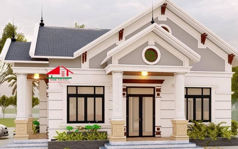 Mẫu nhà cấp 4 phong cách mái Thái