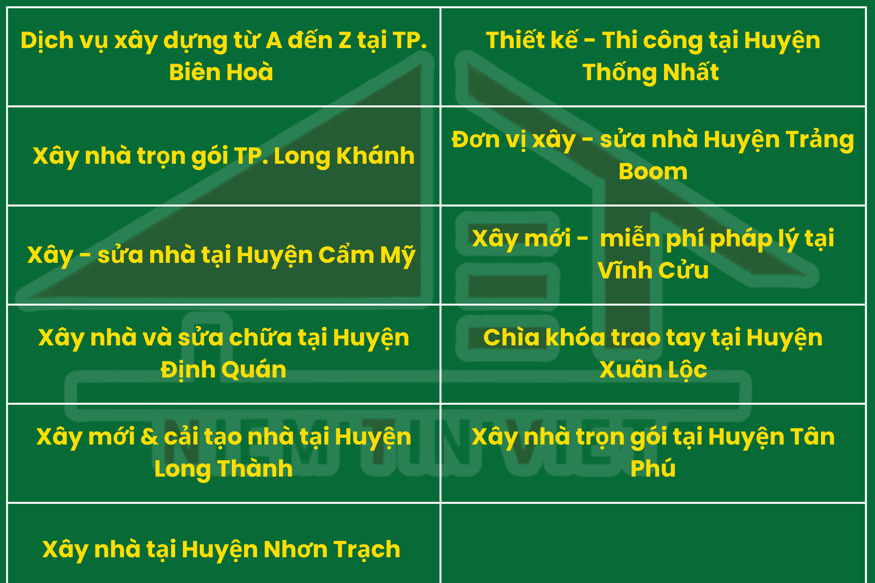 Dịch vụ xây nhà Đồng Nai - Biên Hoà