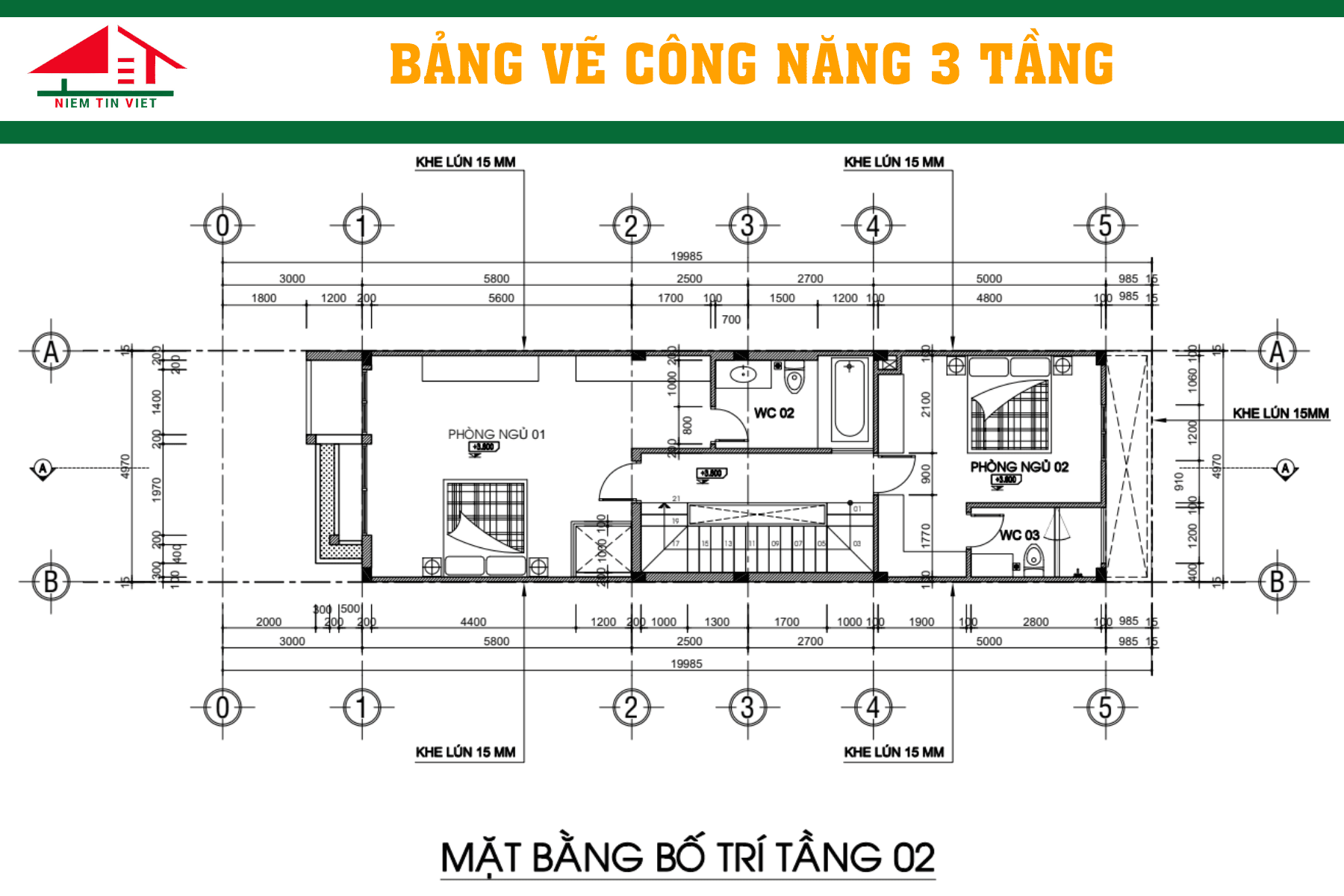 bảng vẽ công năng nhà 3 tầng - 3