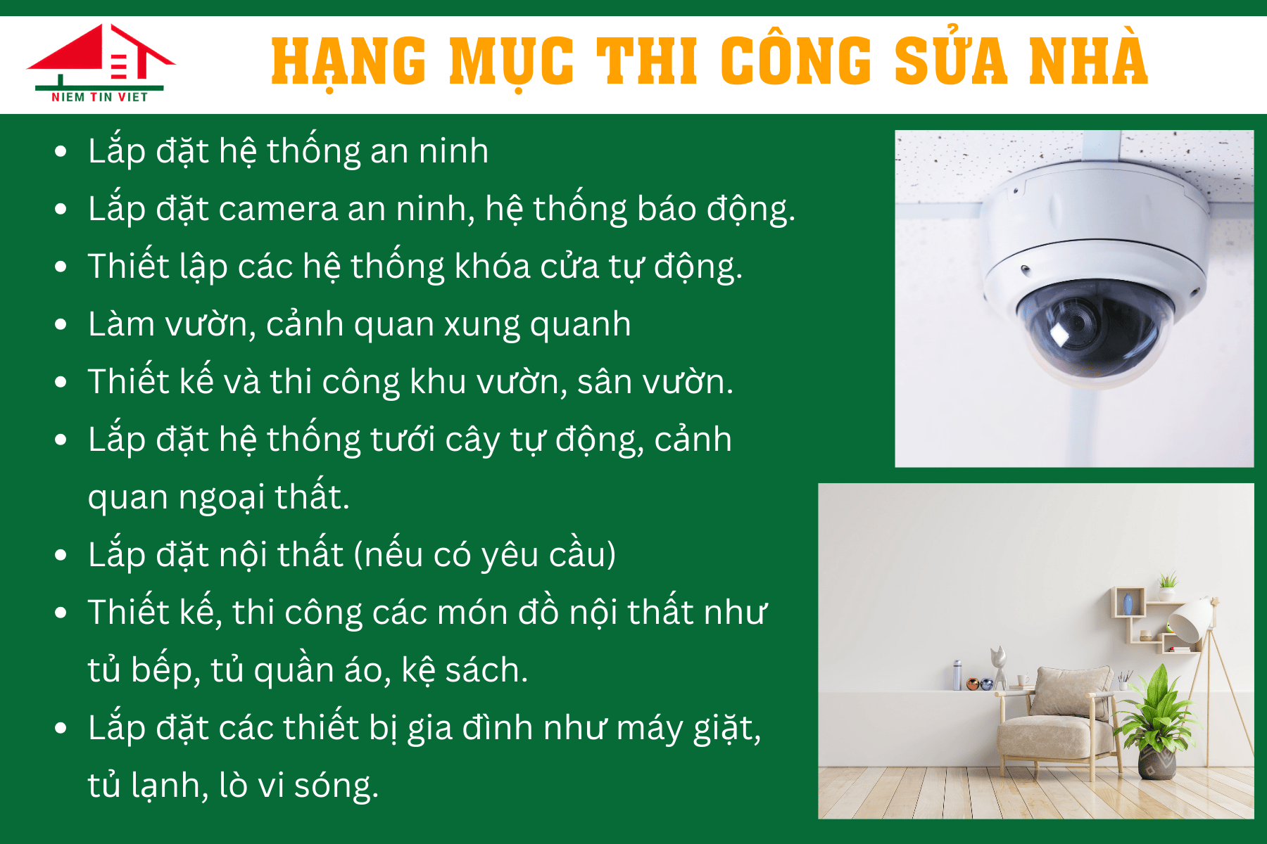 Hạng mục sửa nhà trọn gói