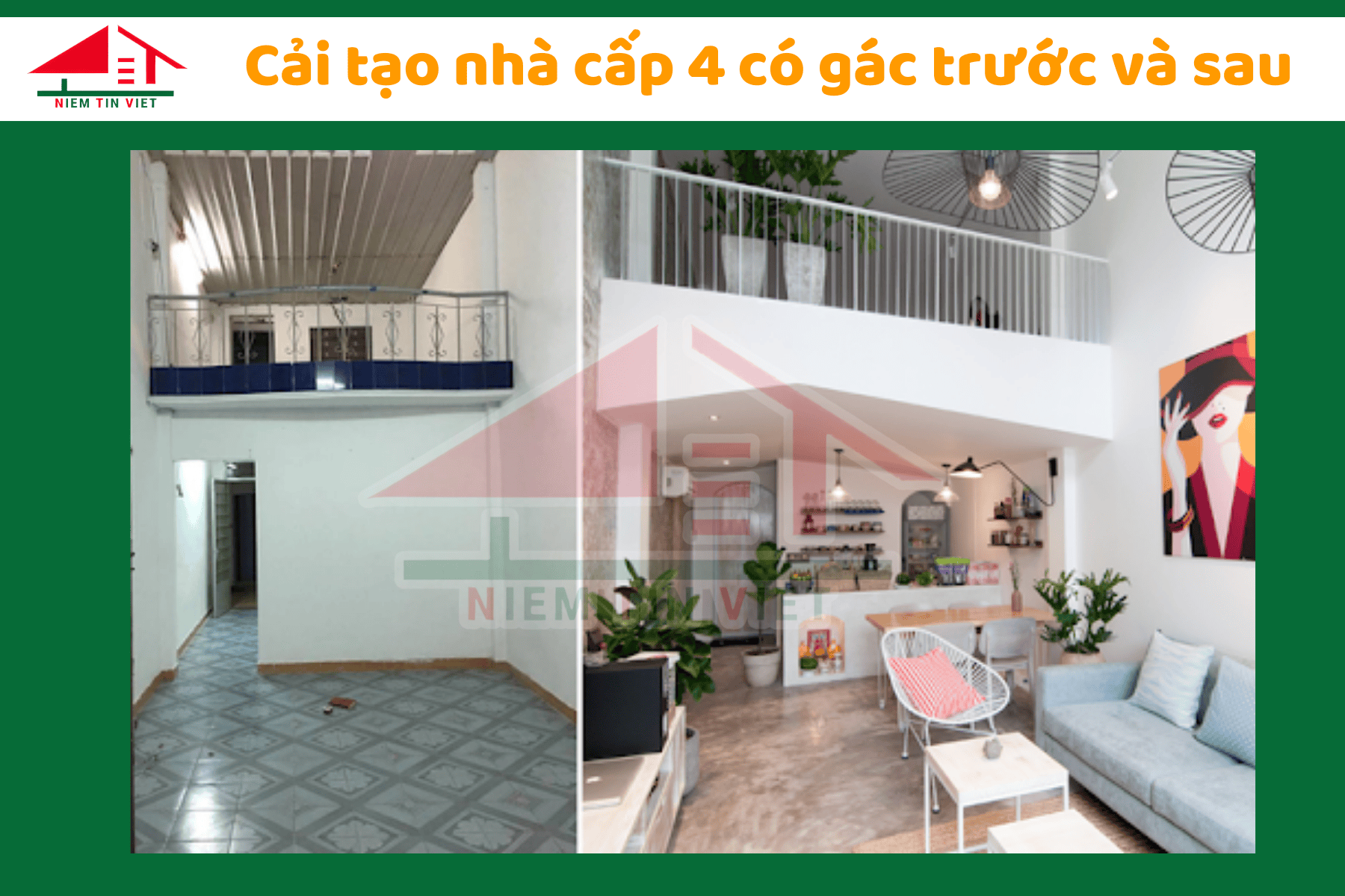 Cải tạo nhà cấp 4 có gác lửng