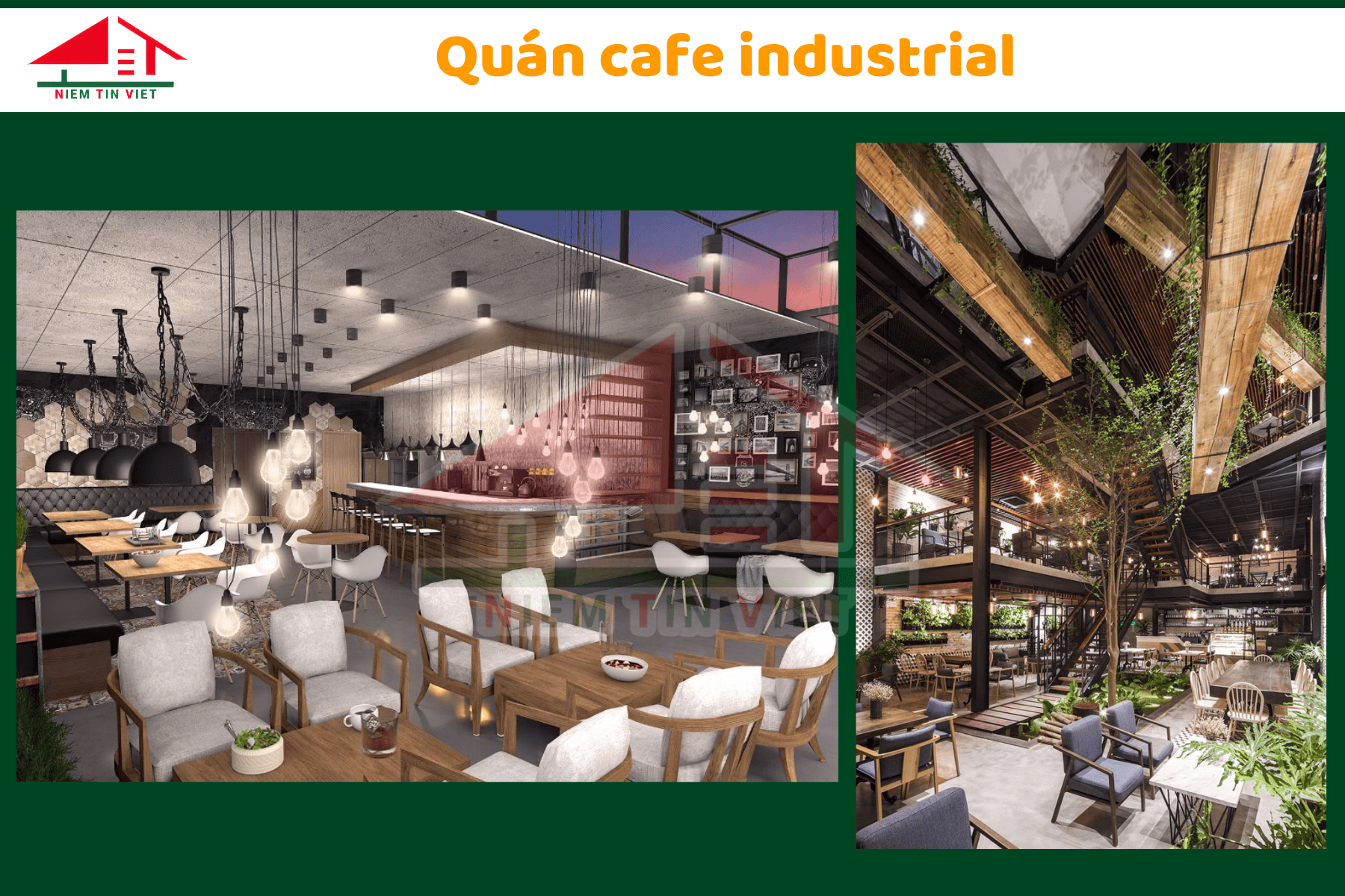Cải tạo nhà cũ thành quán cafe đẹp Industrial