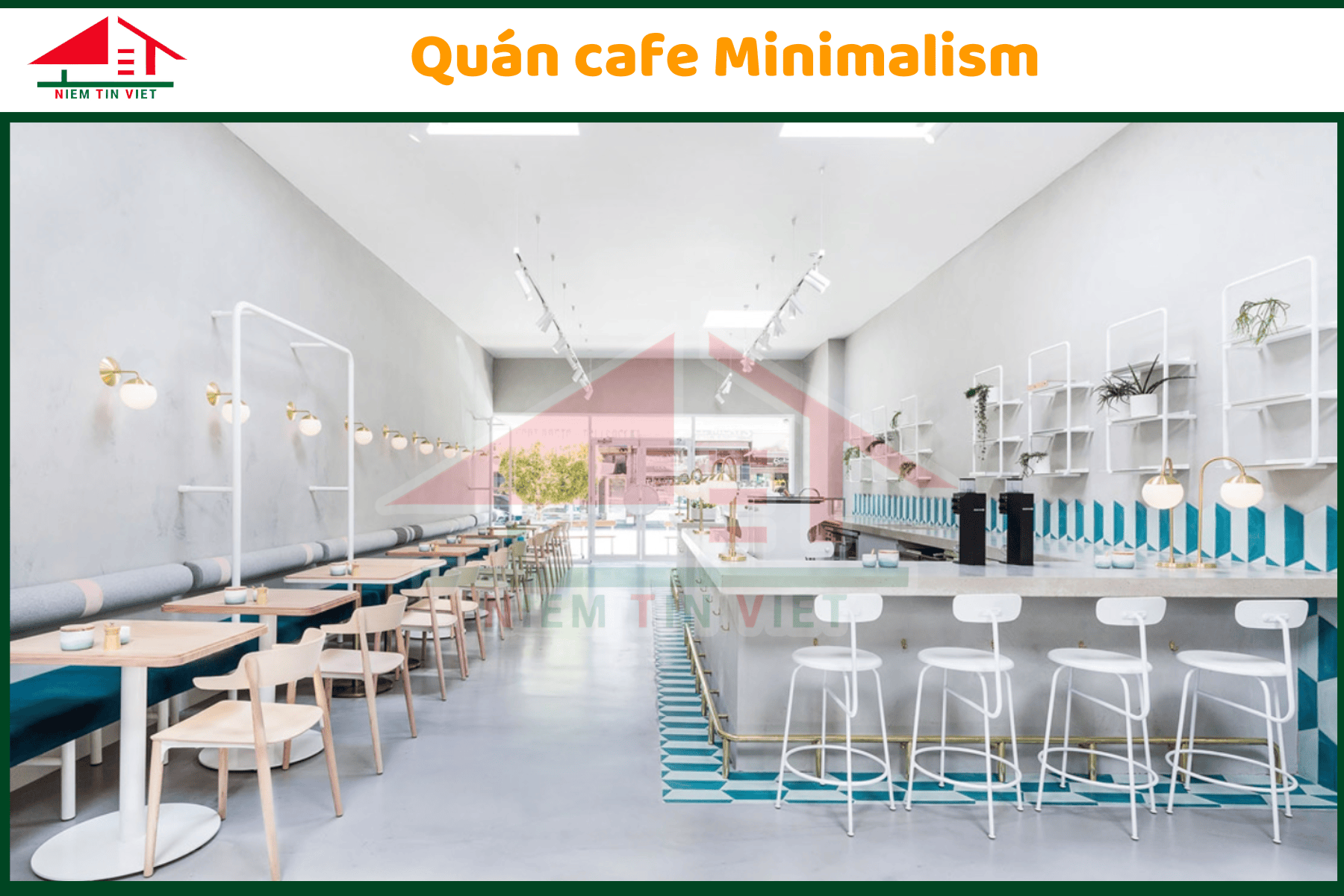 Cải tạo nhà cũ thành quán cafe đẹp Minimalism