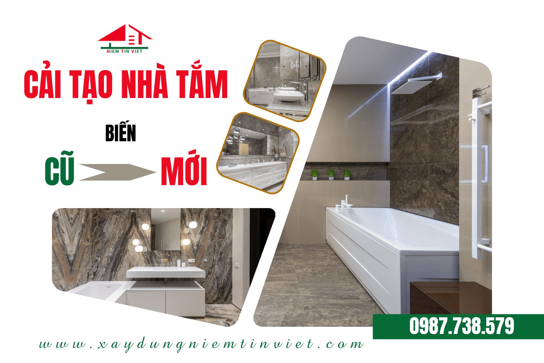 Cải tạo nhà tắm: Biến hóa không gian cũ thành mới mẻ và tiện nghi