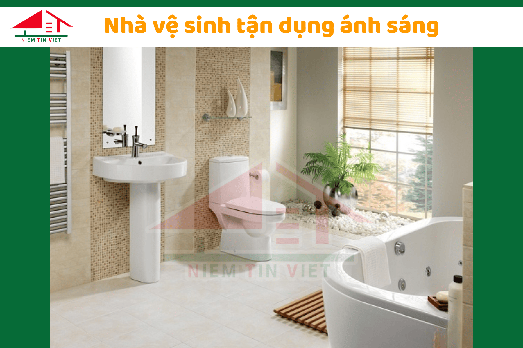 Cải tạo nhà tắm tận dung ánh sáng