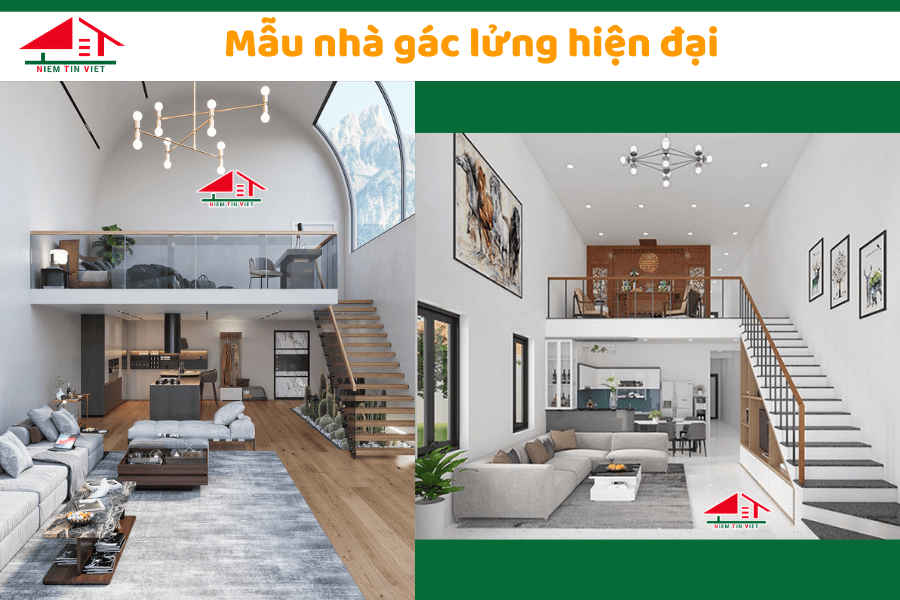 Xây nhà gác lửng - Hiện đại