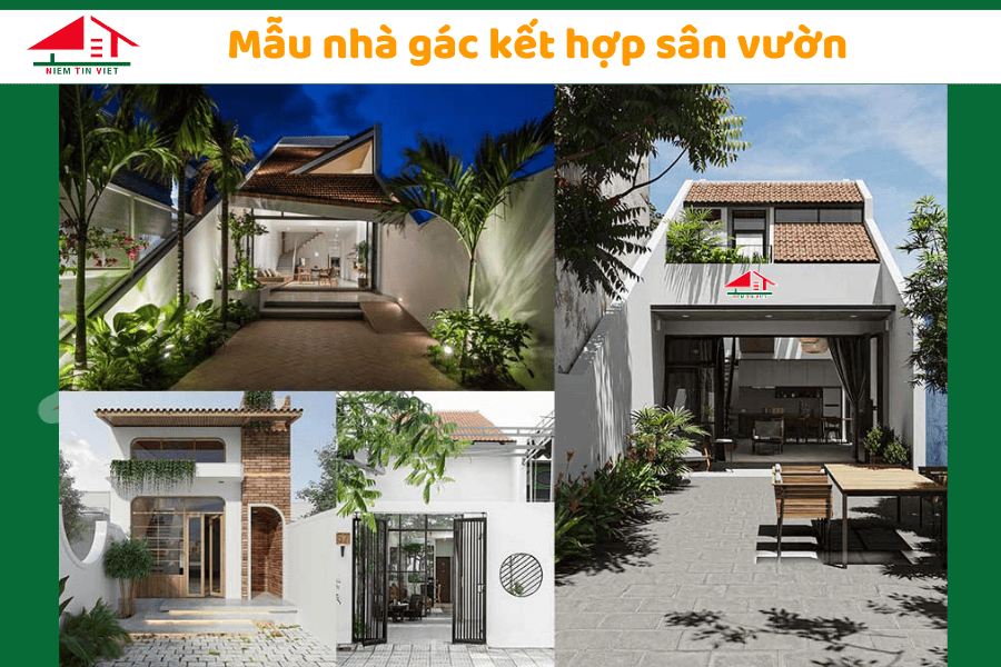 Xây nhà gác lửng - Sân vườn