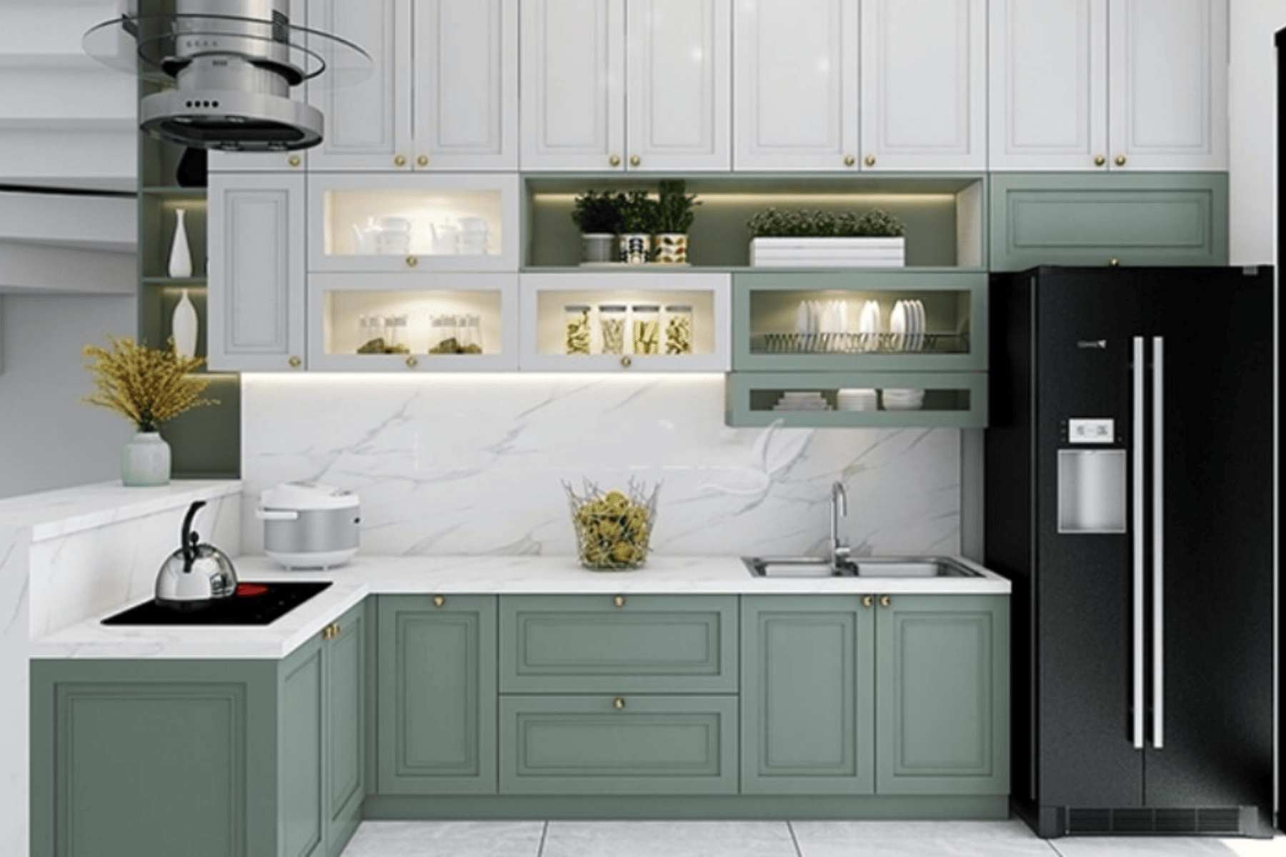 Sửa nhà bếp cũ tân cổ điển