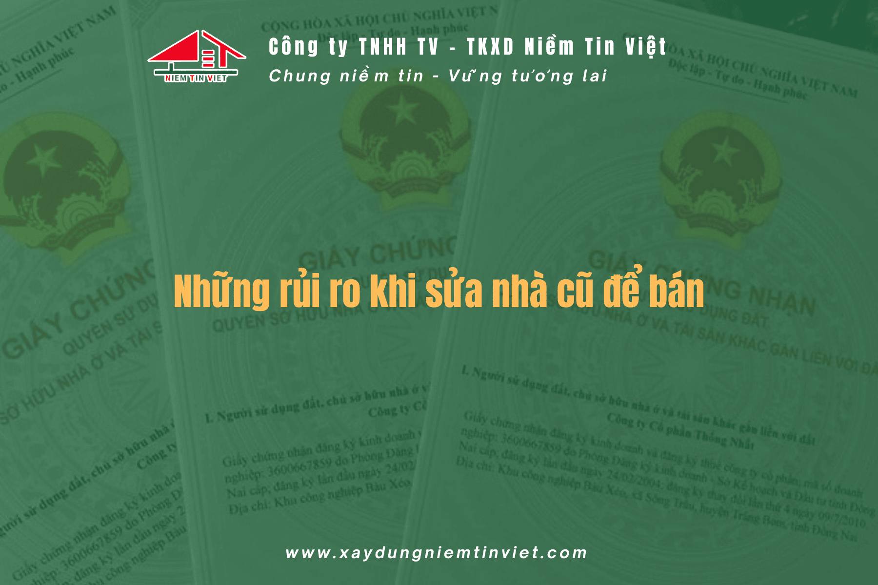 Những rủi ro khi sửa nhà để bán