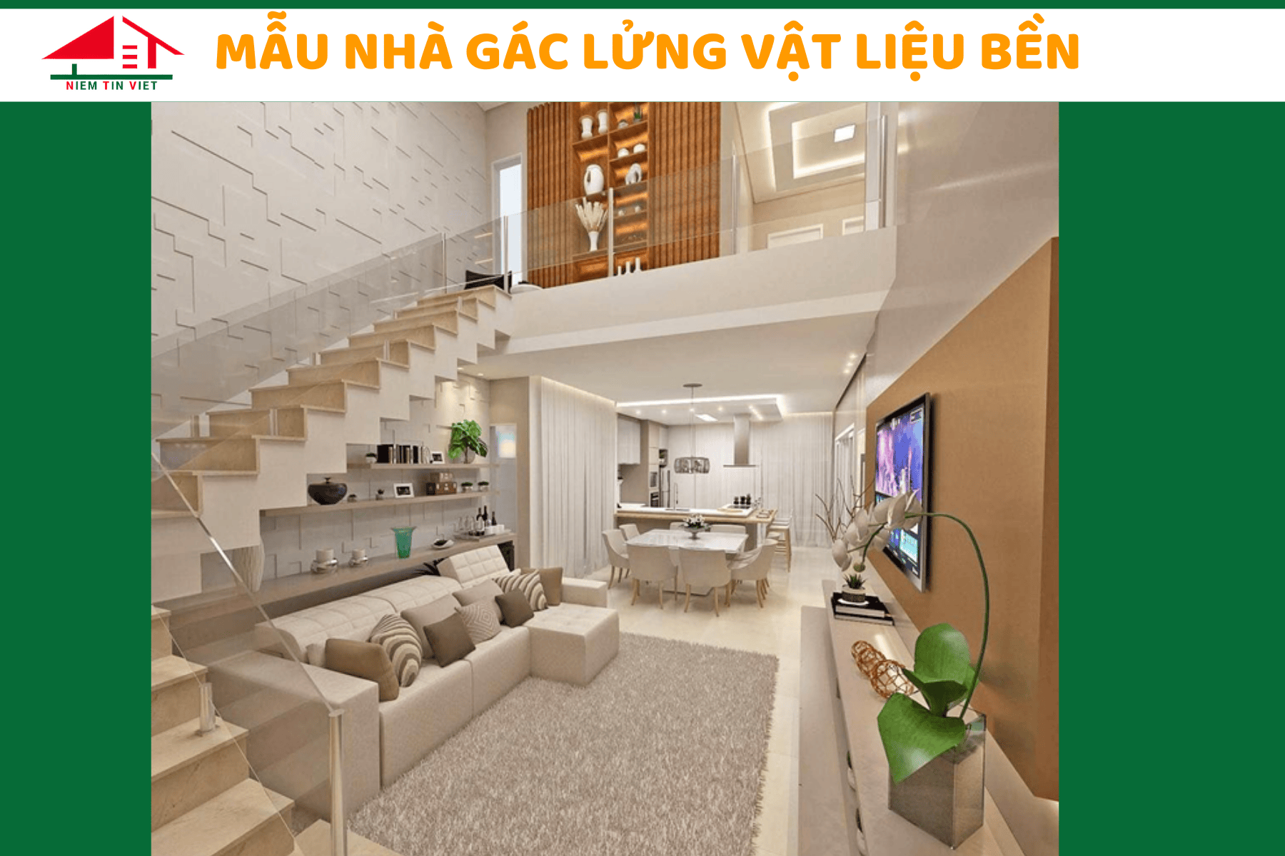 Xây nhà gác lửng 100 triệu - vật liệu bền
