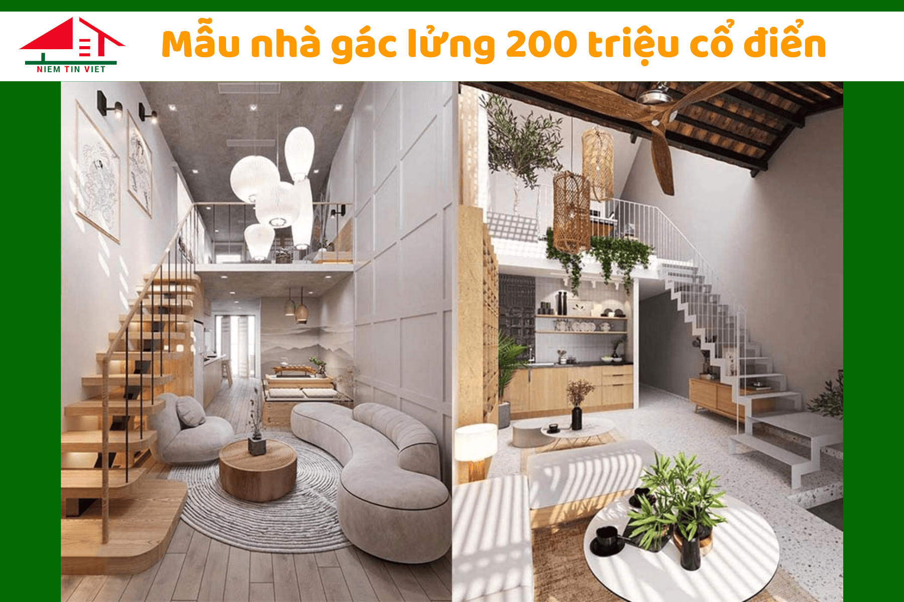 Xây nhà gác lửng 200 triệu cổ điển