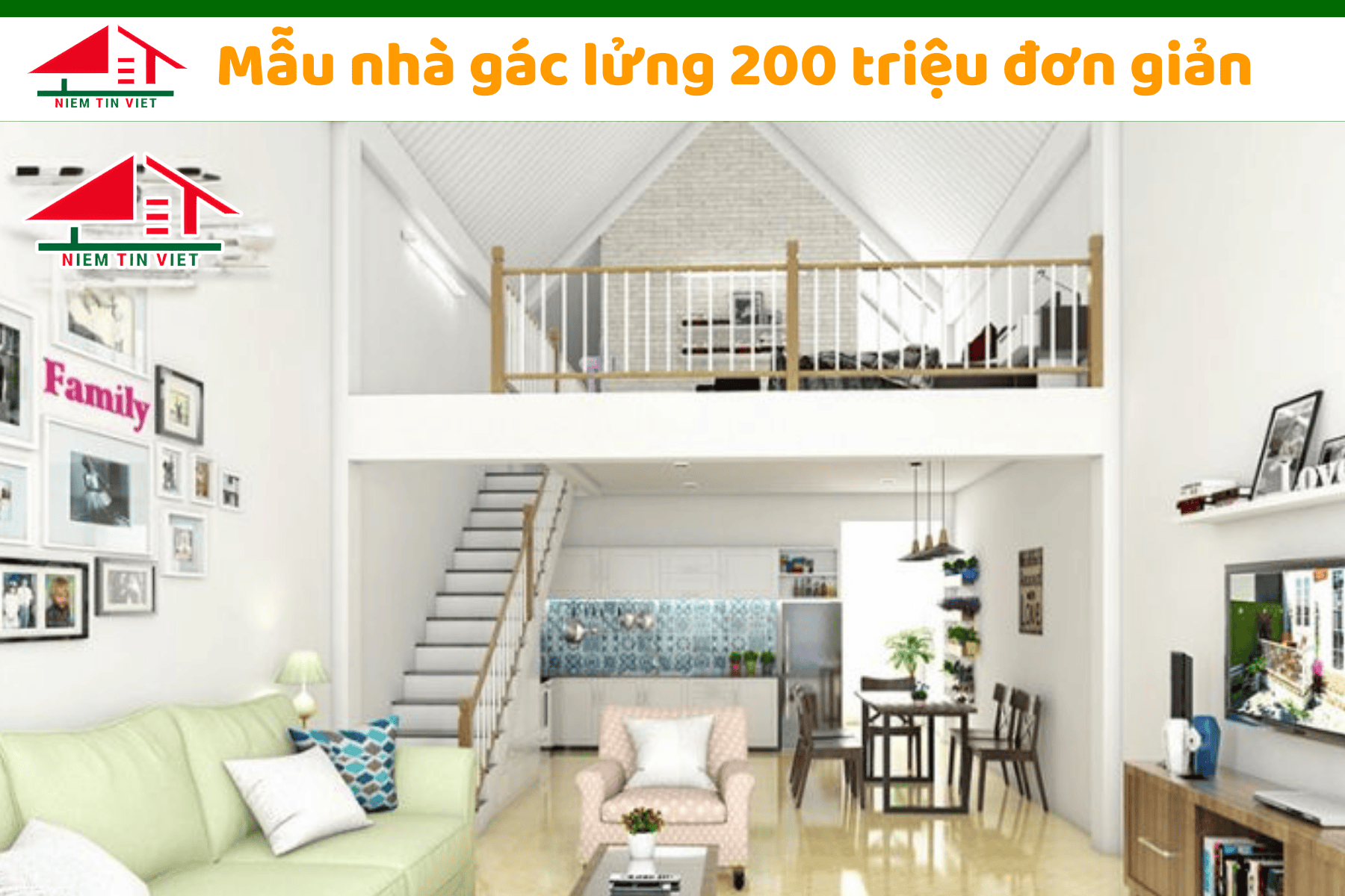 Xây nhà gác lửng 200 triệu đơn giản