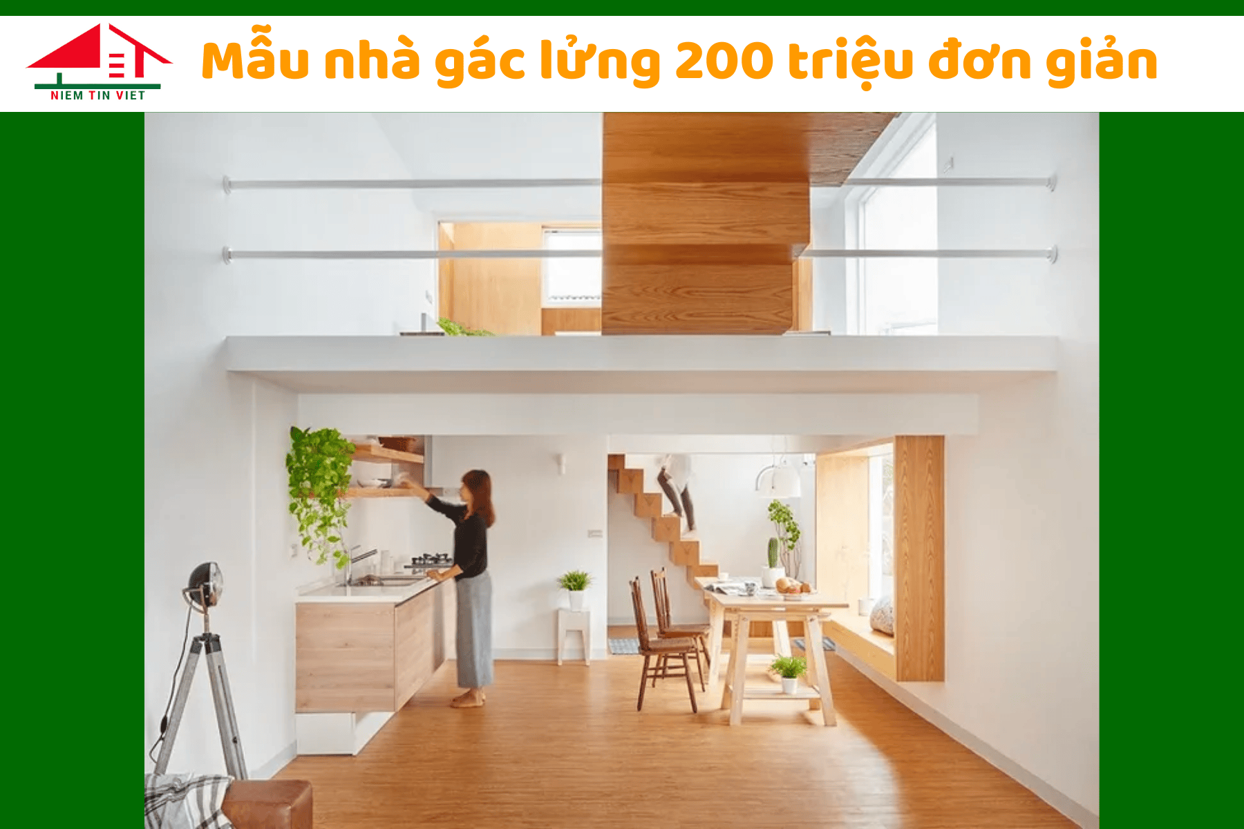Xây nhà gác lửng 200 triệu đơn giản