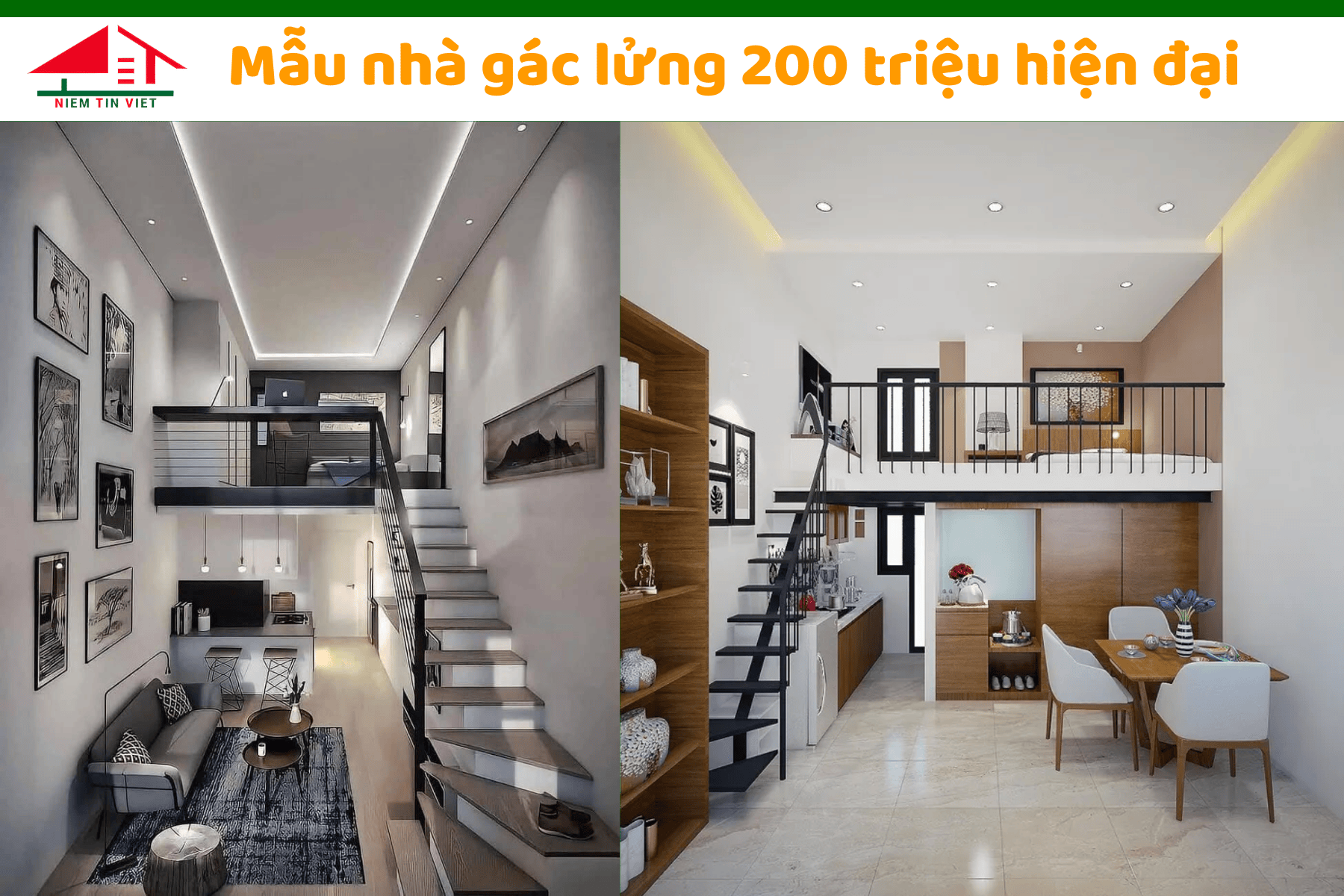 Xây nhà gác lửng 200 triệu hiện đại 