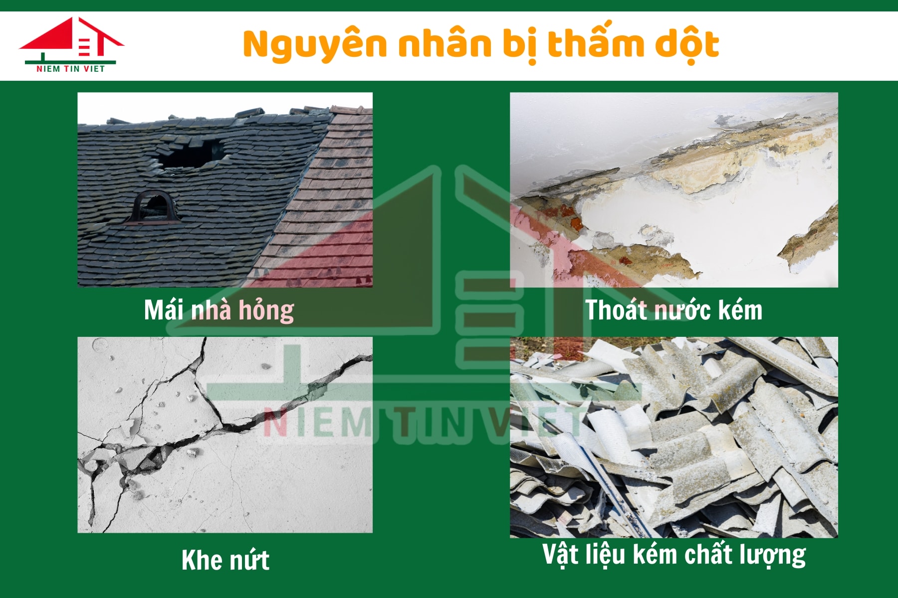 Nguyên nhân cần sửa nhà chống thấm dột