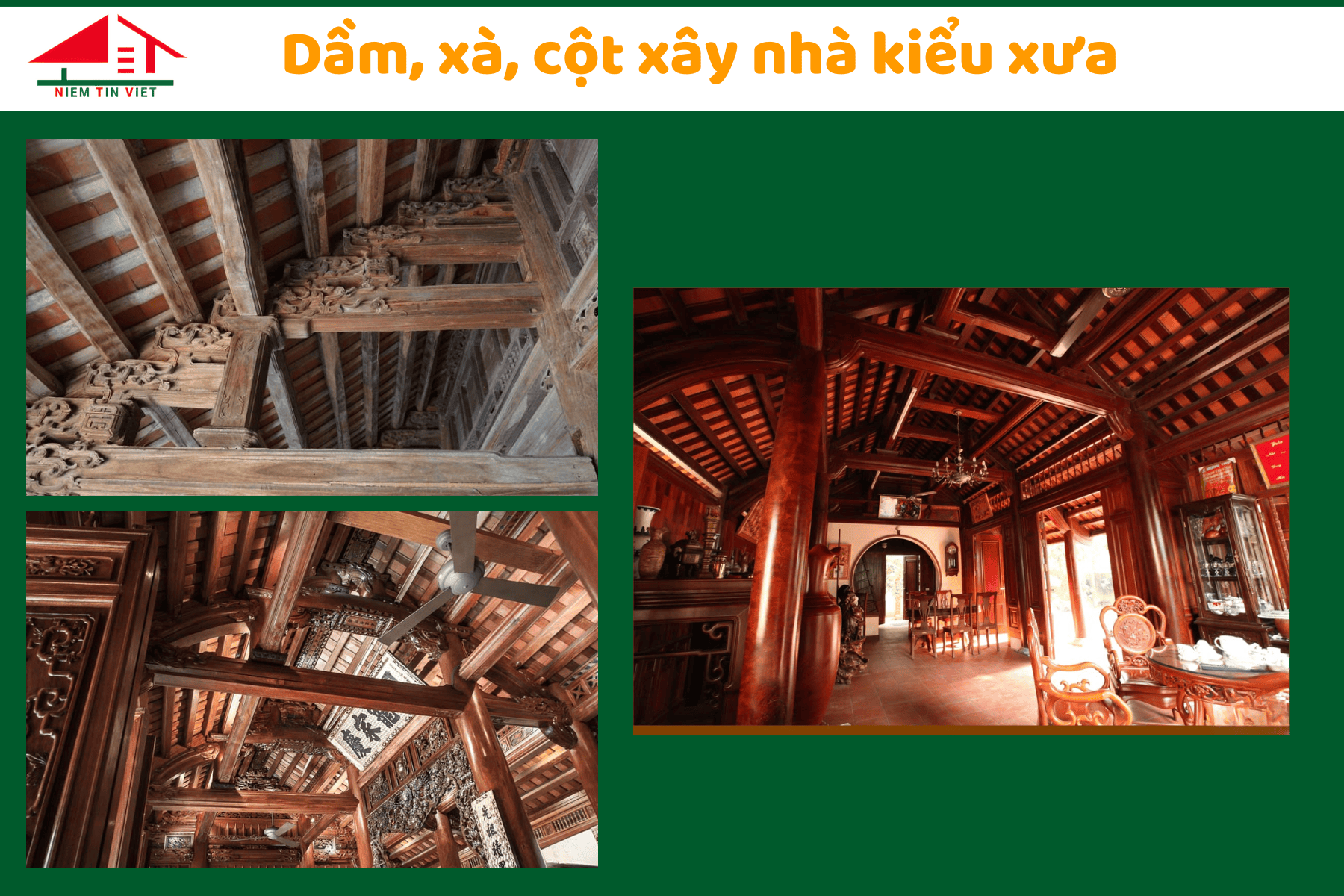 kết cấu dầm cột xà xây nhà kiểu cổ xưa