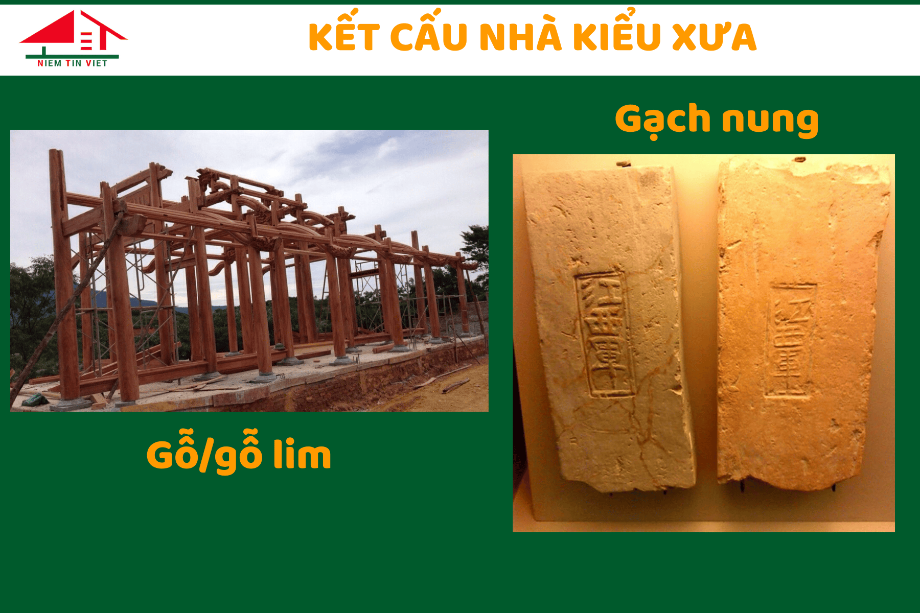 Nguyên vật liệu xây nhà kiểu cổ xưa