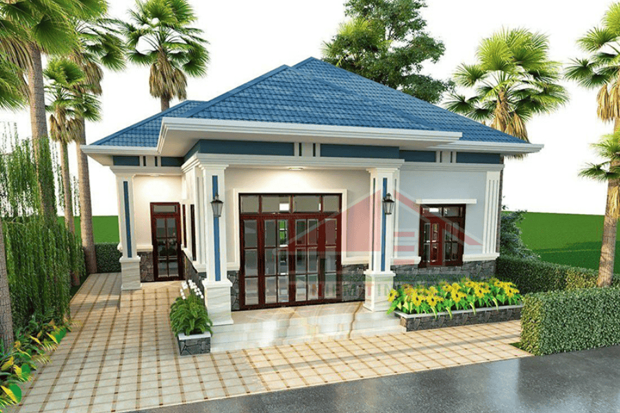 Xây nhà 500 triệu - 1 tầng có sân