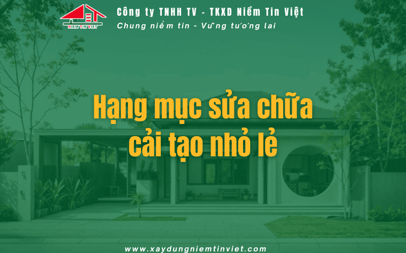 Sửa nhà trọn gói quận 8 - Hạng mục nhỏ lẻ