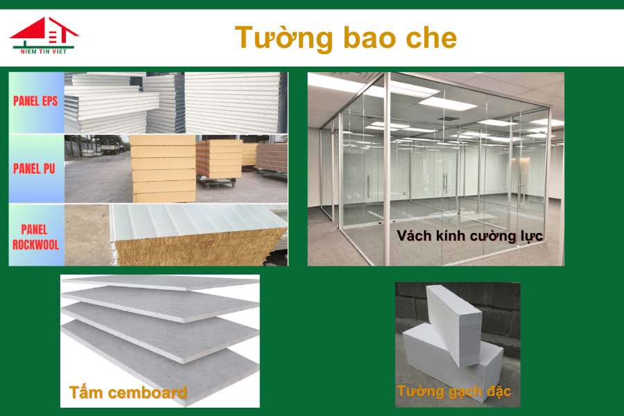 Trưỡng bao che - xây nhà khung thép