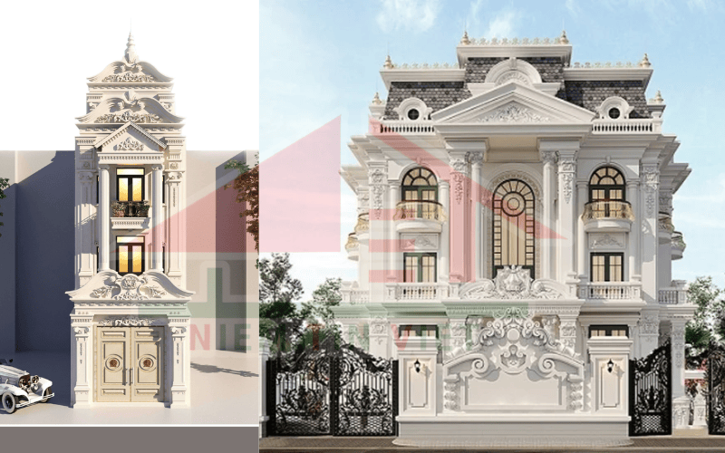 Xây nhà 4 tầng 100m2 hết bao nhiêu tiền - mẫu cổ điển