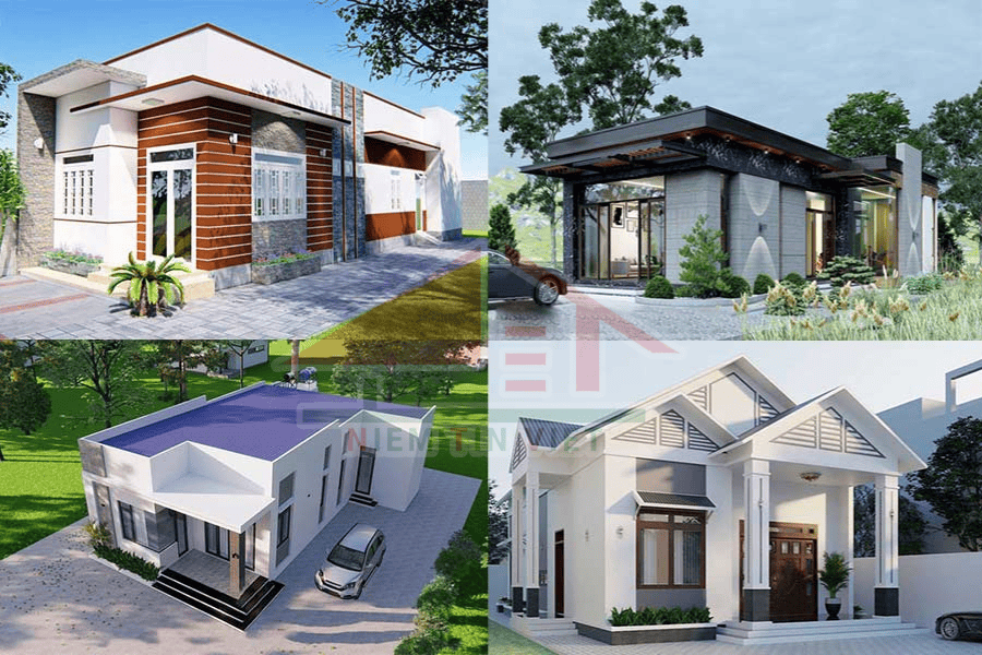 Xây nhà 400 triệu ở nông thôn - cấp 4 mái tôn 