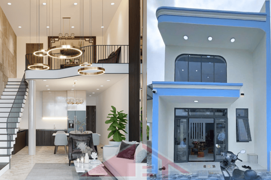 Xây nhà 400 triệu ở nông thôn - gác lửng