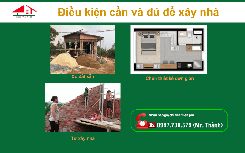 Điều kiện đủ để xây nhà giá rẻ 100 triệu