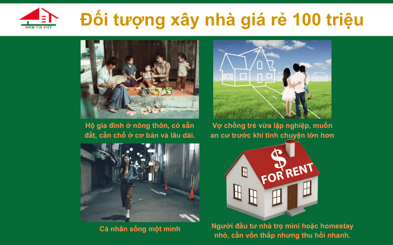 Đối tượng xây nhà giá rẻ 100 triệu