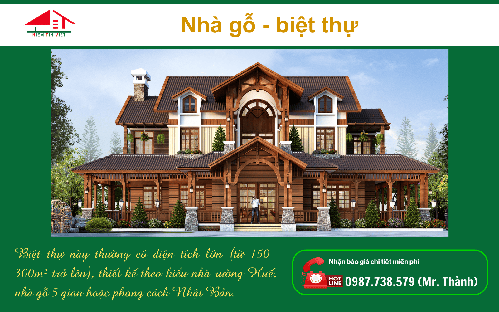 Xây nhà gỗ - Mẫu biệt thự