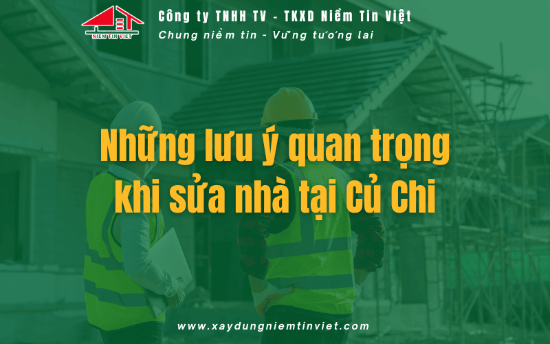 Lưu ý quan trọng khi sửa nhà trọn gói