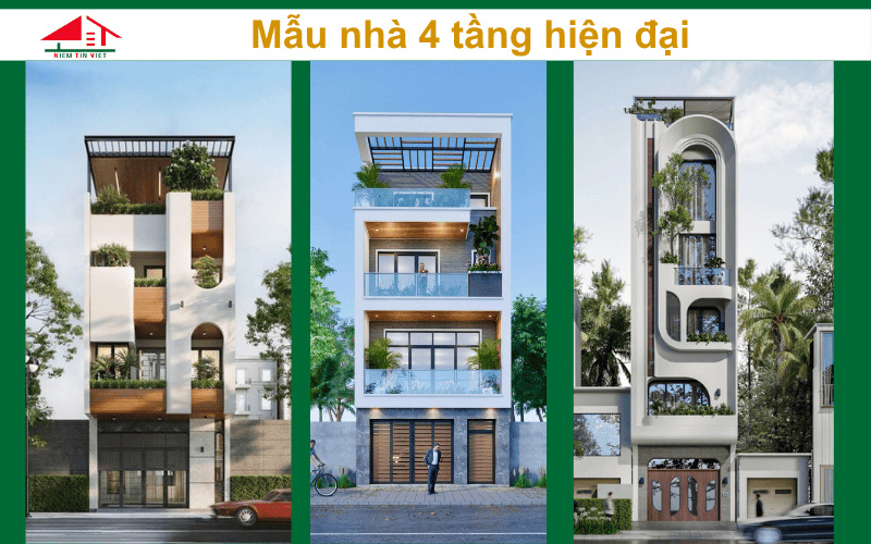 Mẫu nhà 4 tầng - hiện đại