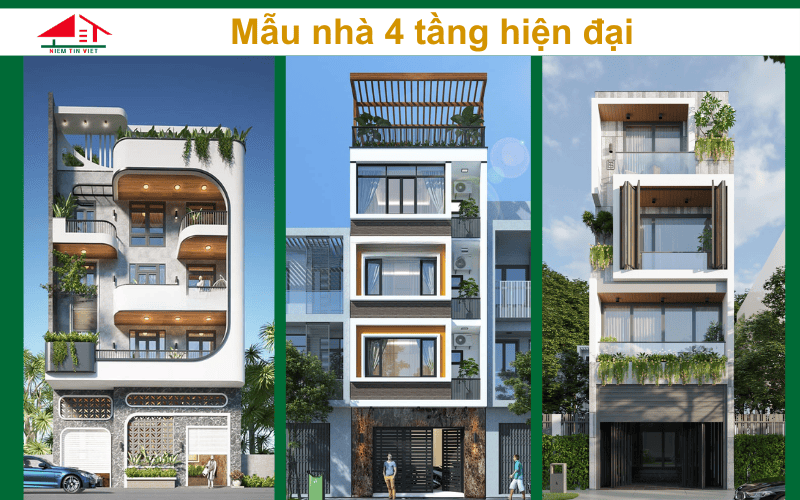 Mẫu nhà 4 tầng - hiện đại