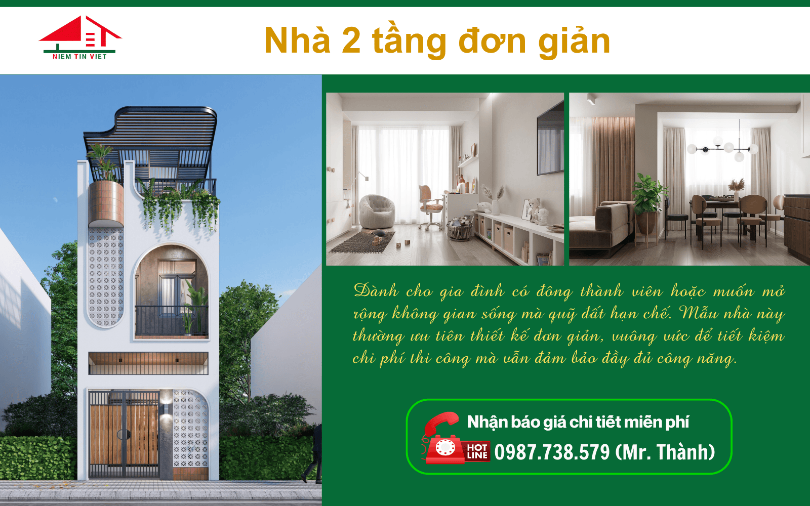 xây nhà 2 tầng ở nông thôn