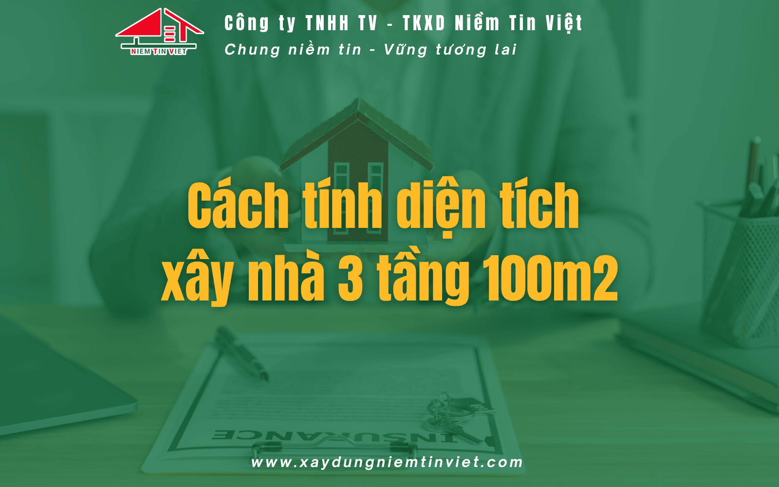 Cách tính diệnt ích xây nhà 3 tầng 100m2 hết bao nhiêu tiền