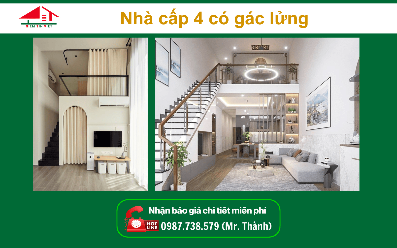 400 triệu xây nhà thế nào - mẫu gác lửng