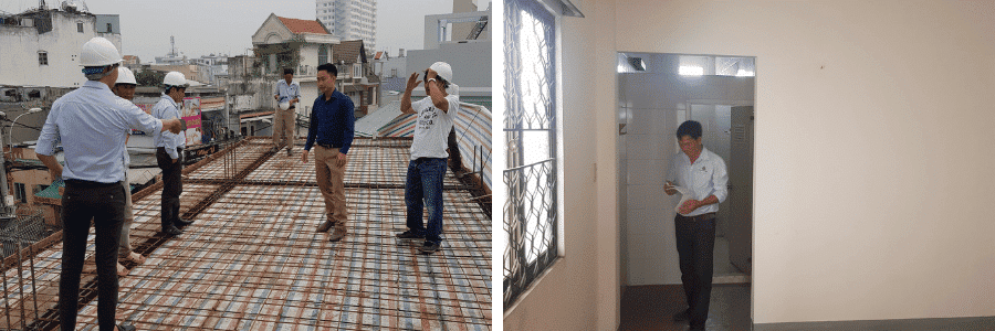 Giám sát và nghiệm thu công trình khách hàng xây nhà trọn gói