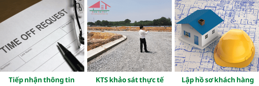 Tiếp nhận thông tin và lập hồ sơ khách hàng xây nhà trọn gói